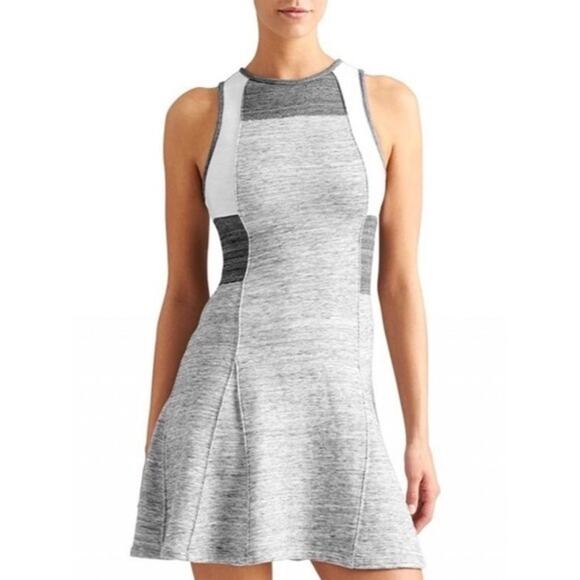 Athleta Derek Lam Downtown French Terry Mini Dress Gray Colorblock Womens XS - Picture 9 of 9